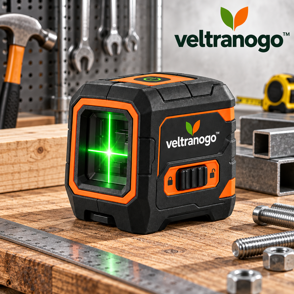 Veltranogo™ Laser Level with Bright Green Cross-Line Beam & Self-Leveling Precision