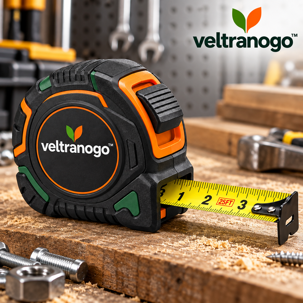Veltranogo™ Heavy-Duty Tape Measure, 25FT/7.5M Professional Measuring Tape with Durable Case & Easy-Read Blade