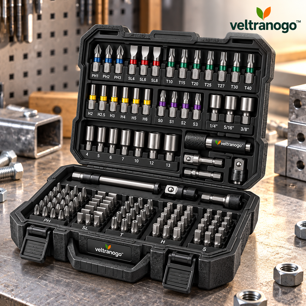 Veltranogo™ Professional Impact Bit Set, Multi-Size Hex Shank Drill & Screwdriver Bit Kit