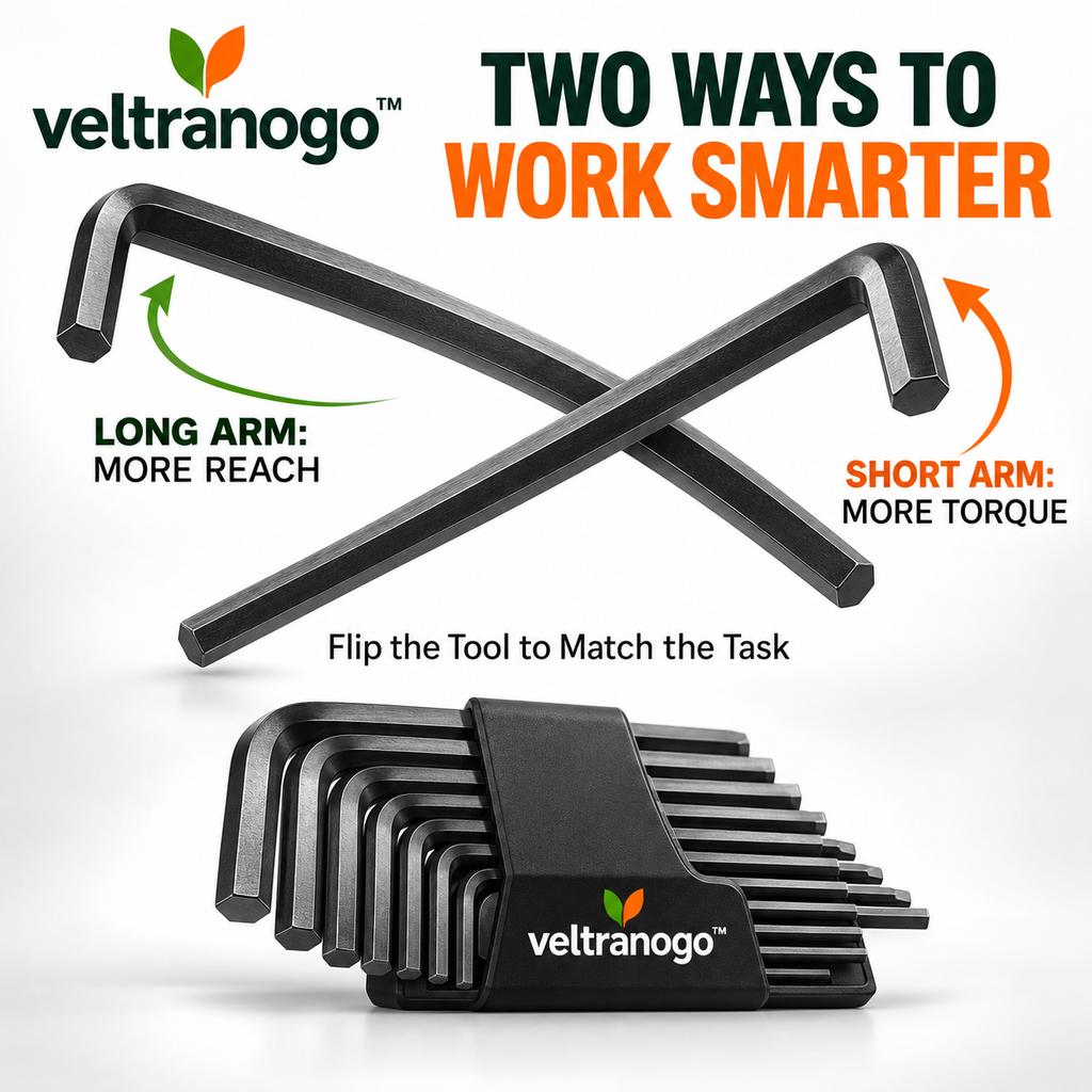 Veltranogo™ Professional Hex Key Set, Hardened Alloy Steel L-Wrench Kit for Repair & DIY