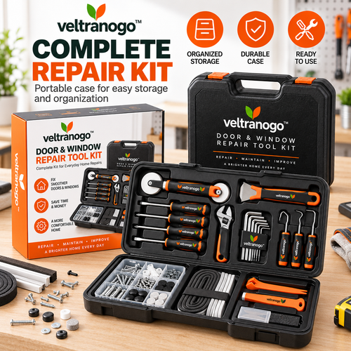 Veltranogo™ Door & Window Repair Tool Kit, Complete Home Maintenance Set with Storage Case
